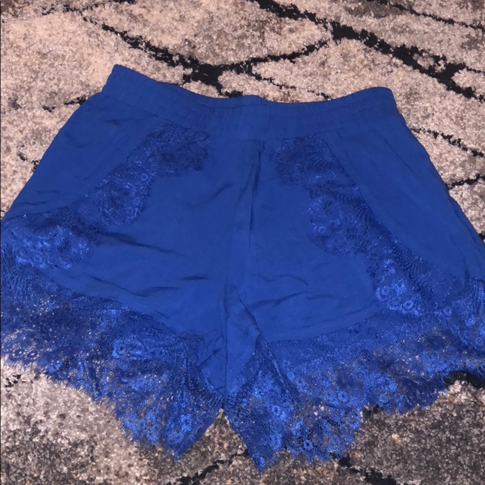 Lace shorts blue size small